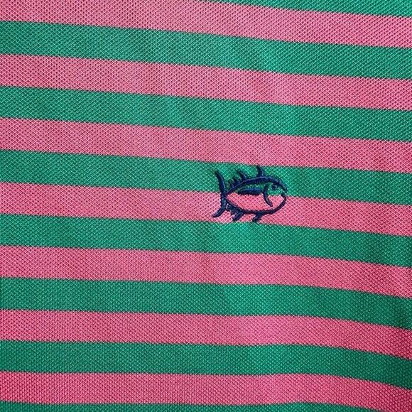 Southern Tide Mens Performance Golf Polo Shirt Medium Short Sleeve Striped - Picture 3 of 15